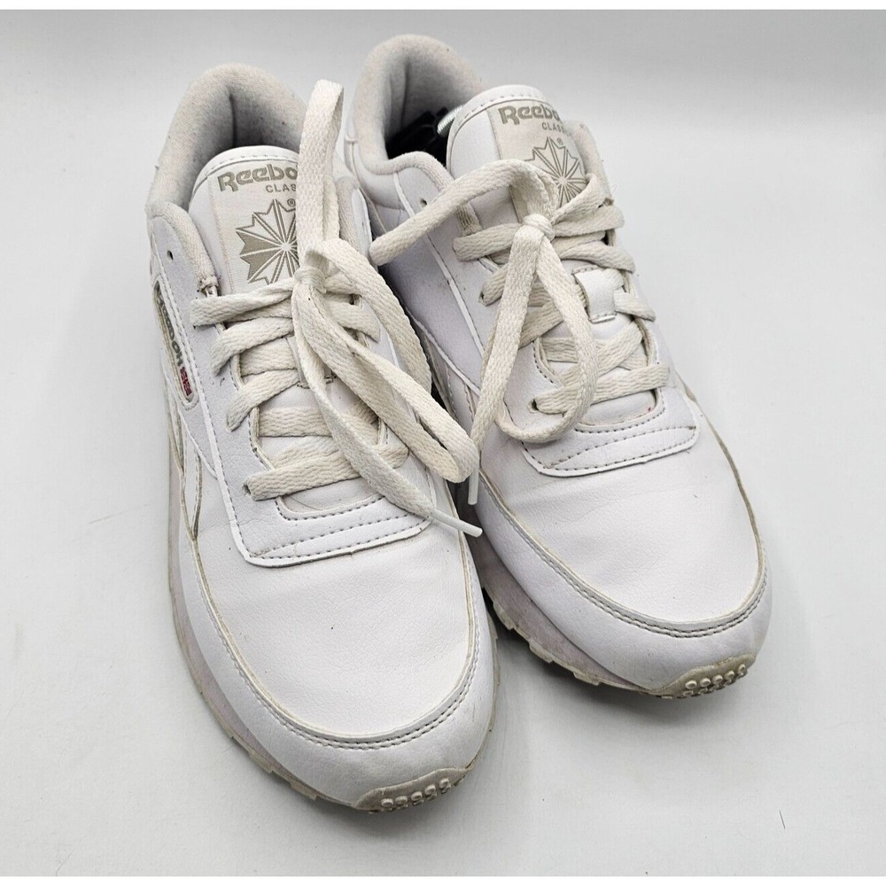 Reebok Women's Classic Renaissance‎ Sneaker Size 8.5 White Leather Low Top Retro